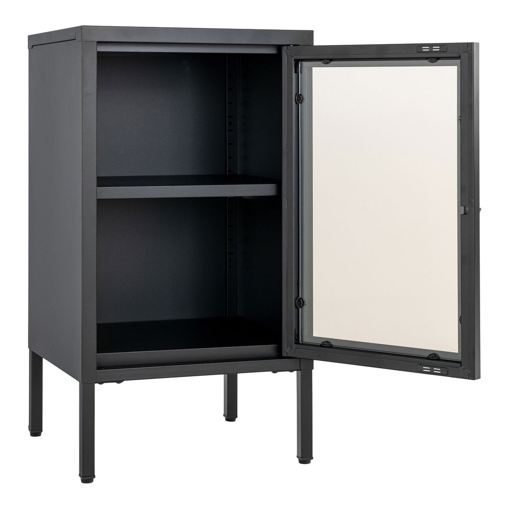 Dalby Cabinet - Cabinet with glass door, black